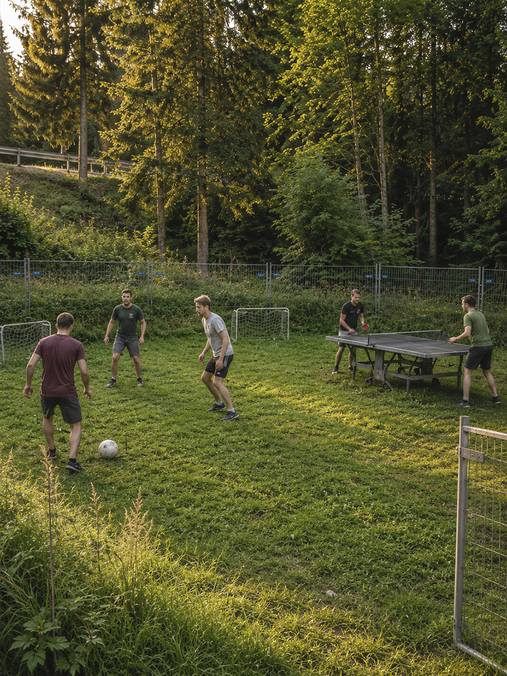 Fußball und Tischtennis im Gruppenhaus Kanzlersgrund in Thüringen