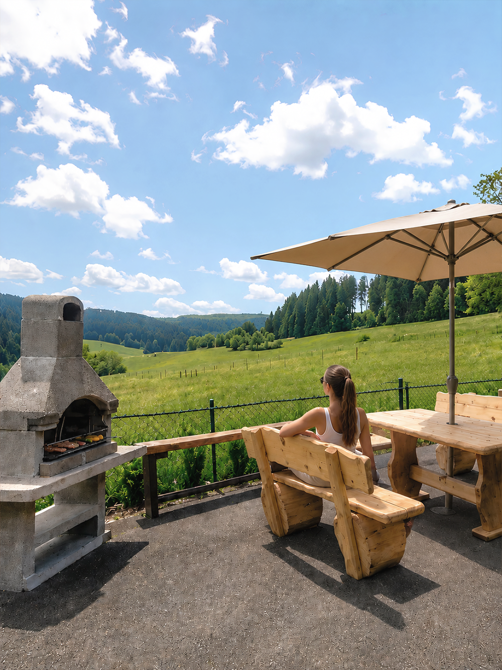 Grillplatz mit Aussicht im Gruppenhaus Kanzlersgrund