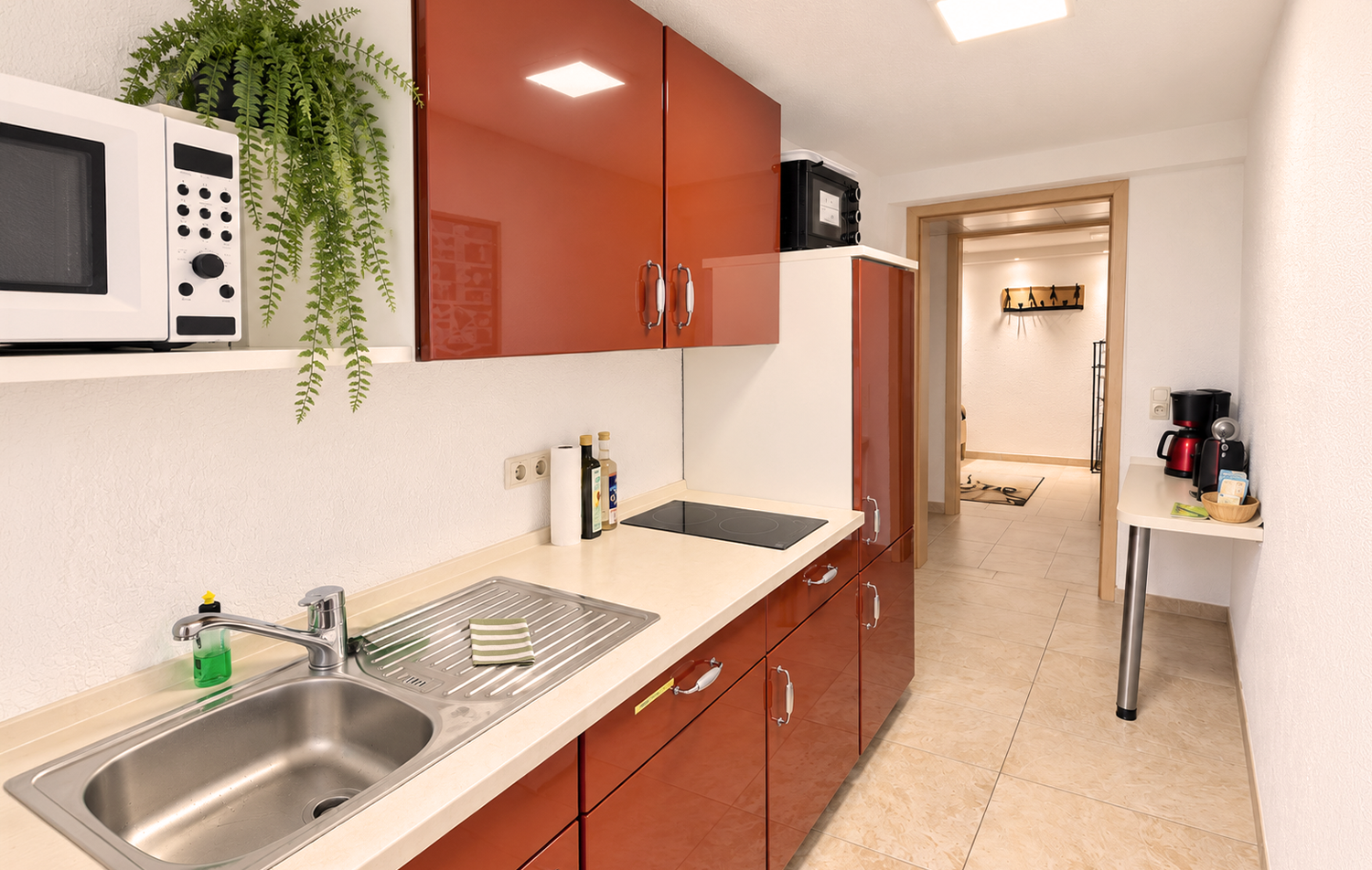 Küche Ferienwohnung Hoher Stein im Gruppenhaus Kanzlersgrund nähe Oberhof, Thüringen