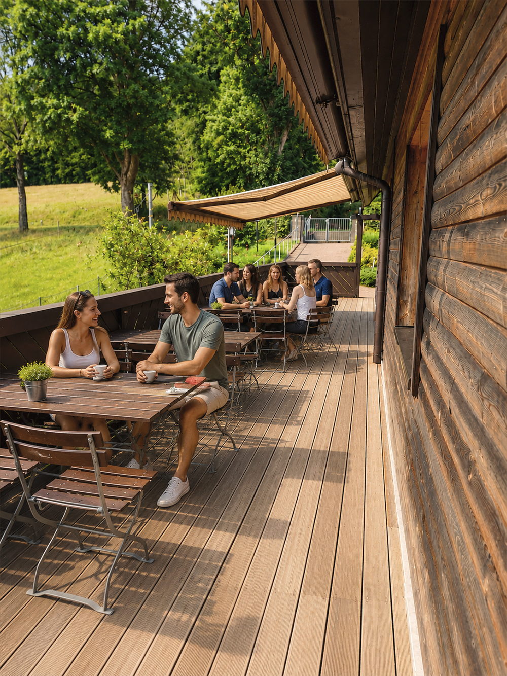 Terrasse im Gruppenhaus Kanzlersgrund
